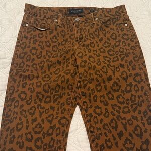 Banana Republic Brown Leopard Print Skinny Jeans